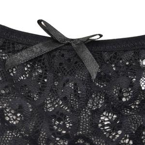 Culottes en dentelle noire pour femmes, lingerie transparente, sous-vêtements sexy, coupe sans couture - Product Image 6