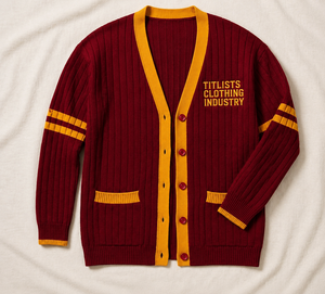 Pulls à col en V personnalisés pour les logos des sororités/fraternités/écoles/collèges/universités, cardigans tricotés unisexes - Product Image 1