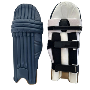 Protège-tibias de cricket personnalisés pour droitier, 26 trous, fermeture à cordon, respirants, épaisseur 50 mm, 2,6 lb, légers - Product Image 1