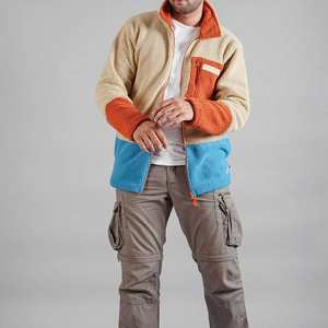 Sweat-shirt à capuche pour homme, idéal pour l'entraînement sportif, chaud pour l'hiver, doublure polaire Sherpa, fermeture éclair intégrale, col épais, brodé, écologique - Product Image 3