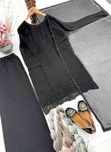 Collection Prête-à-Porter de Salwar Kameez pour Femmes, pour Mariage, Diwali et Soirées de Lancement, avec Pantalon et Dupatta, en Faux Georgette et Perles Lourdes - Product Image 5
