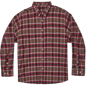 Chemise en flanelle unie rouge et noire pour homme Claw, manches longues, col rabattu, 100% coton, respirante, pour l'été, taille 6XL - Product Image 3
