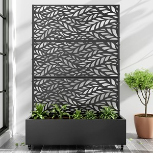 Pot de fleurs en céramique blanche minimaliste avec support en bois, jardinière pour plantes d'intérieur, design côtelé, finition émaillée - Product Image 2