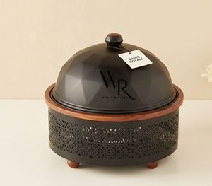 Olla Moderna Negra Mate, Duradera y Ecológica, con Asa de Madera, Calentador de Alimentos, Vajilla de Diseño de Lujo, Venta al por Mayor/Pedidos al por Mayor - Product Image 1