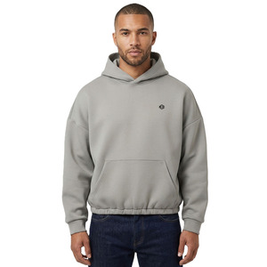 เสื้อฮู้ดดี้ผู้ชายผ้าฝ้ายฟลีซทรงหลวมสไตล์สตรีทแวร์ ใส่สบาย รับสกรีนโลโก้ คุณภาพสูง ขายส่ง - Product Image 1