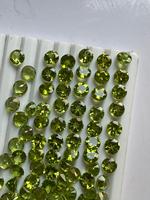 Pierre précieuse verte naturelle Peridot d'Arizona, taille brillant rond, 7MM 1.30CTS S.F.GEMS