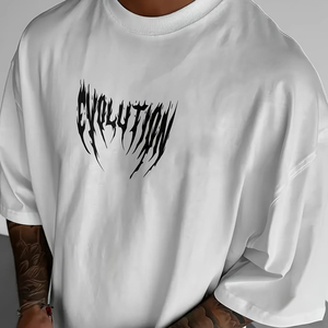 Camiseta de Hombre al por Mayor, 100% Algodón Grueso, Cuello Redondo, Logotipo Frontal, Sólida, Transpirable, Antiarrugas, de Secado Rápido, Estilo Hip Hop Casual - Product Image 3