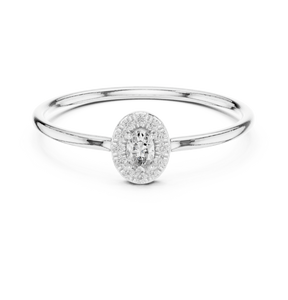 Oval & Round Cut Lab Grown Diamond 14K Yellow Gold Halo Engagement <b>Ring</b> Look Wedding Jewelry New Grown Diamond - Product Image 5