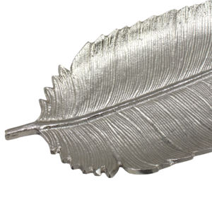 Bandeja de servir con forma de hoja, plato de aluminio para frutas y pan, decoración para el hogar, bandeja para servir comida y vajilla. - Product Image 6