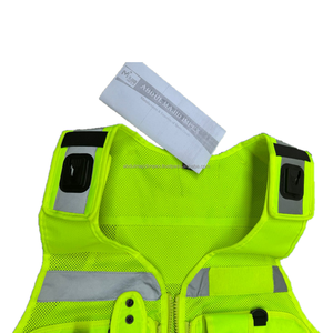 Tùy chỉnh xây dựng vest làm việc quần áo khả năng hiển thị cao an ninh vest với túi phản quang an toàn vest với logo - Product Image 3