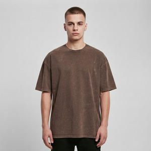 T-shirts décontractés pour hommes 100% haute qualité, style délavé à l'acide, coupe oversize, manches courtes, décontractés et amples - Product Image 5