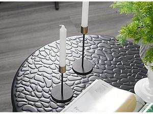 Gold <b>Black</b> Metal <b>Candlestick</b> <b>Holder</b> Decorative Candle Stand for Home Decor Party Table Centerpiece - Product Image 5