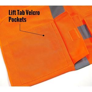 Chaleco DE SEGURIDAD personalizado para hombre, chaqueta reflectante amarilla con bolsillos para trabajo al aire libre, poliéster, soporte con logotipo personalizado - Product Image 3