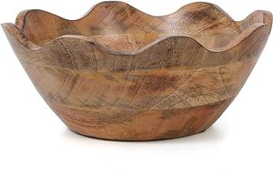Cuencos de Madera Natural Ecológicos Hechos a Mano con Asa, Estilo Japandi, para Servir en Fiestas y Restaurantes - Product Image 5