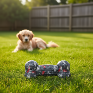 Osso in Gomma Termoplastica 17 Cm Grigio Giocattolo da Masticare per Animali Domestici - Product Image 3