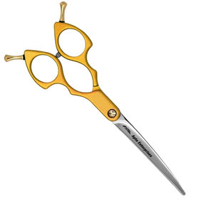 Curved Professional <b>Dog</b> Grooming <b>Scissors</b> in Yellow, Premium VG10 Steel Pet Shears for <b>Dogs</b> and Cats Hair Cutting Adjustable - Product Image 3