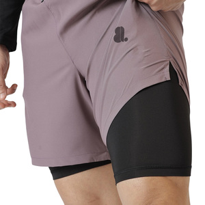 Pantalones Cortos Deportivos para Hombre, Rojos, de Secado Rápido, Cintura Media, Cierre con Cordón, Logotipo Frontal, Franja Lateral, Tela de Poliéster, Estilo Urbano - Product Image 5