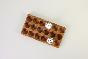 Porta Huevos de Madera Ecológico, Apto para Lavavajillas, Bandeja para Encimera, Organizador de Huevos Frescos para Cocina, Estilo Rústico - Product Image 2