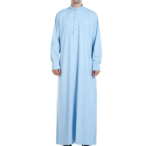Vêtements traditionnels pour hommes musulmans pakistanais, arabes et omanais, Jubbah légère en coton, robe longue respirante pour hommes - Product Image 6