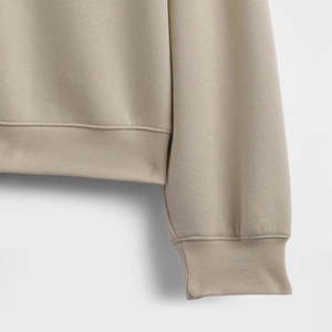 Sweat-shirt oversize pour femme, col en V, molleton 350 g/m², col côtelé contrastant, pull streetwear, haut de sport pour l'extérieur et la gym, vêtement de sport - Product Image 6