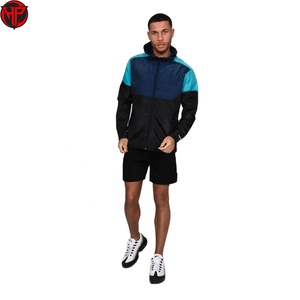 Conjunto de Dos Piezas para Hombre, Chaqueta y Pantalones Cortos Personalizados, Traje Deportivo Reflectante con Cierre, Conjunto de Chaqueta y Pantalones Cortos de Nailon - Product Image 1