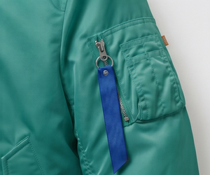 Chaqueta Bomber Verde para Hombre, Color Sólido, Cierre de Cremallera, Cuello Alto, Ropa Exterior Informal, Material de Poliéster Resistente al Viento, para Otoño - Product Image 5