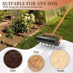 Aeratore Manuale per Prato con Design a Rullo per Aereazione e Salute del Terreno - Product Image 3