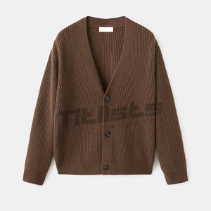 Classic Knit Men <b>Cardigans</b> With <b>Button</b> Front Closure For Comfortable Everyday Layering Style Men <b>Cardigans</b> - Product Image 6