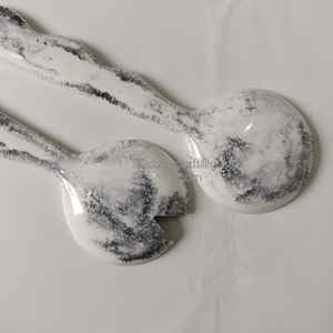 ชุดช้อนสลัดเรซิ่นทำมือ ลายคลื่นวน สีเหลือง/น้ำตาล/ส้ม ใช้กับเครื่องล้างจานได้ ปลอดสาร BPA สำหรับใช้ในบ้านและเชิงพาณิชย์ - Product Image 3