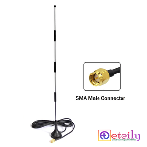 ETEILY ET-LT15M-1L3-SMS-S4 4G 15dBi Spring Magnetic Antenna with RG174 Cable (L-3Mtr) + SMA Male St. Connector - Product Image 1