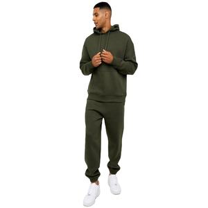 Sudadera con capucha y logotipo personalizado para hombre, conjunto deportivo de dos piezas, chaqueta deportiva, chándal holgado, chándal transpirable de secado rápido para primavera - Product Image 1