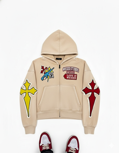 Sudadera con capucha extragrande de lujo para hombre, personalizada, de algodón pesado 100% 500gsm, con logotipo bordado a medida, venta al por mayor. - Product Image 6