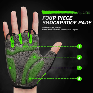Factory Direct Customizable Wholesale New Design Summer Half <b>Finger</b> Unisex Cycling Gloves Adjustable Wrist <b>Strap</b> Hook Loop - Product Image 3