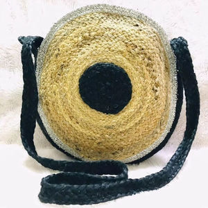Bolso Redondo de Yute Hecho a Mano por Artesanos, Bolso Boho Ecológico para Mujer - Product Image 6