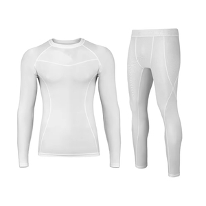Durable <b>Men's</b> 2-Piece High Waist Solid <b>Compression</b> Set with Moisture Control <b>for</b> Gym Workout & Outdoor Sports - Product Image 5