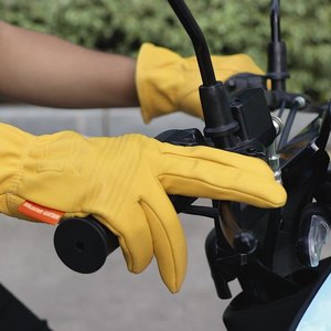 Guantes de Carreras de Cuero, Diseño en Relieve Antideslizante, Dedos Completos, Unisex, para Conducir al Aire Libre - Product Image 4
