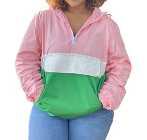 Jersey personalizado cortavientos chaqueta Anorak con media cremallera impermeable hermandad fraternidad diseño de talla grande Cierre de invierno tipo cremallera - Product Image 1