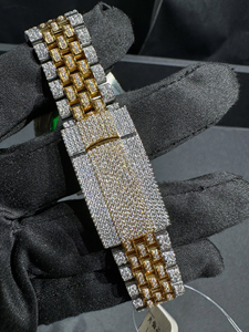 Reloj de Lujo de Moda Hip Hop de Acero Inoxidable con Diamantes de Moissanita VVS, Movimiento de Cuarzo, para Hombre, Logotipo Personalizado, Venta al por Mayor, Pasa el Test de Diamantes - Product Image 2