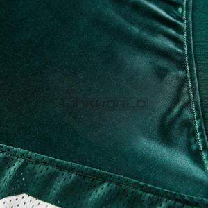 Camisetas de punto de ganchillo de manga corta con cuello redondo y logotipo personalizado para hombre OEM, camiseta de fútbol americano transpirable de talla grande - Product Image 4