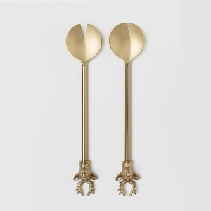 Handcrafted Gold <b>Tree</b> <b>Branch</b> Salad Tongs Decorative Silver & Gold Serving Spoons Nature-Inspired Rustic Metal Kitchenware - Product Image 6