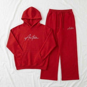 Oem Custom Fleece Tracksuit Casual Heavyweight Hoodie and Flared <b>Sweat</b> <b>Pant</b> Two Piece Custom Logo Baggy Tracksuit <b>for</b> <b>Men</b> - Product Image 5