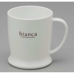 Porta tazza e bicchiere bianco con manico bianco - Product Image 1