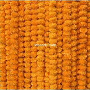 พวงมาลัยดอกดาวเรืองทำมือ ดีไซน์เนอร์ พวงมาลัยพู่หลากสีประดิษฐ์ สำหรับตกแต่งงานแต่งงานและเทศกาลต่างๆ พวงมาลัยดอกดาวเรือง - Product Image 5