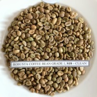 BEST SELLER 2024 - Grains de café vert torréfié vietnamien Robusta Daklak, sac de 1 kg, qualité certifiée, livraison rapide, prix avantageux, CAFÉ