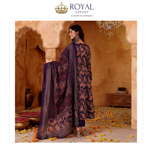 Nueva Colección de Trajes Pakistaníes de Diseñador para Festividades, Mezcla de Rayón con Estampado, Conjunto de Kurti y Pantalón a Bajo Precio - Product Image 4