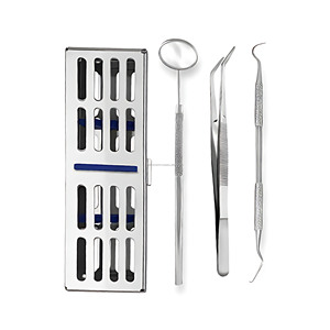 Juego de Instrumentos Dentales de Acero Inoxidable de 3 Piezas con Bandeja de Esterilización, Certificación CE ISO, Proveedor Mayorista - Product Image 2