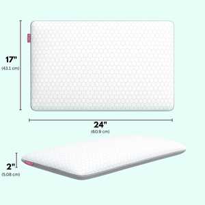 Seperai sangat ramping bantal busa memori untuk perut dan punggung tidur tipis, desain datar untuk leher tengkuk - Product Image 6