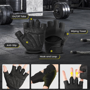 Gants de musculation à prix de gros avec double sangle de maintien du poignet, antidérapants, robustes, pour la musculation et la protection des mains - Product Image 2