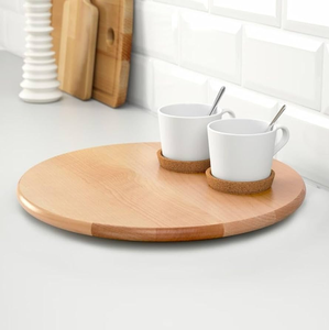 Excelente calidad: Plato giratorio de madera Lazy Susan para despensa, platos y artesanías, organizador redondo de especias de madera Lazy Susan - Product Image 4