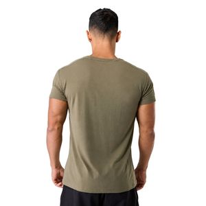 Men's Olive Green Muscle Fit T Shirt Soft Cotton <b>Athletic</b> Fit Workout Training Casual Lifestyle Apparel Shirt - Product Image 6